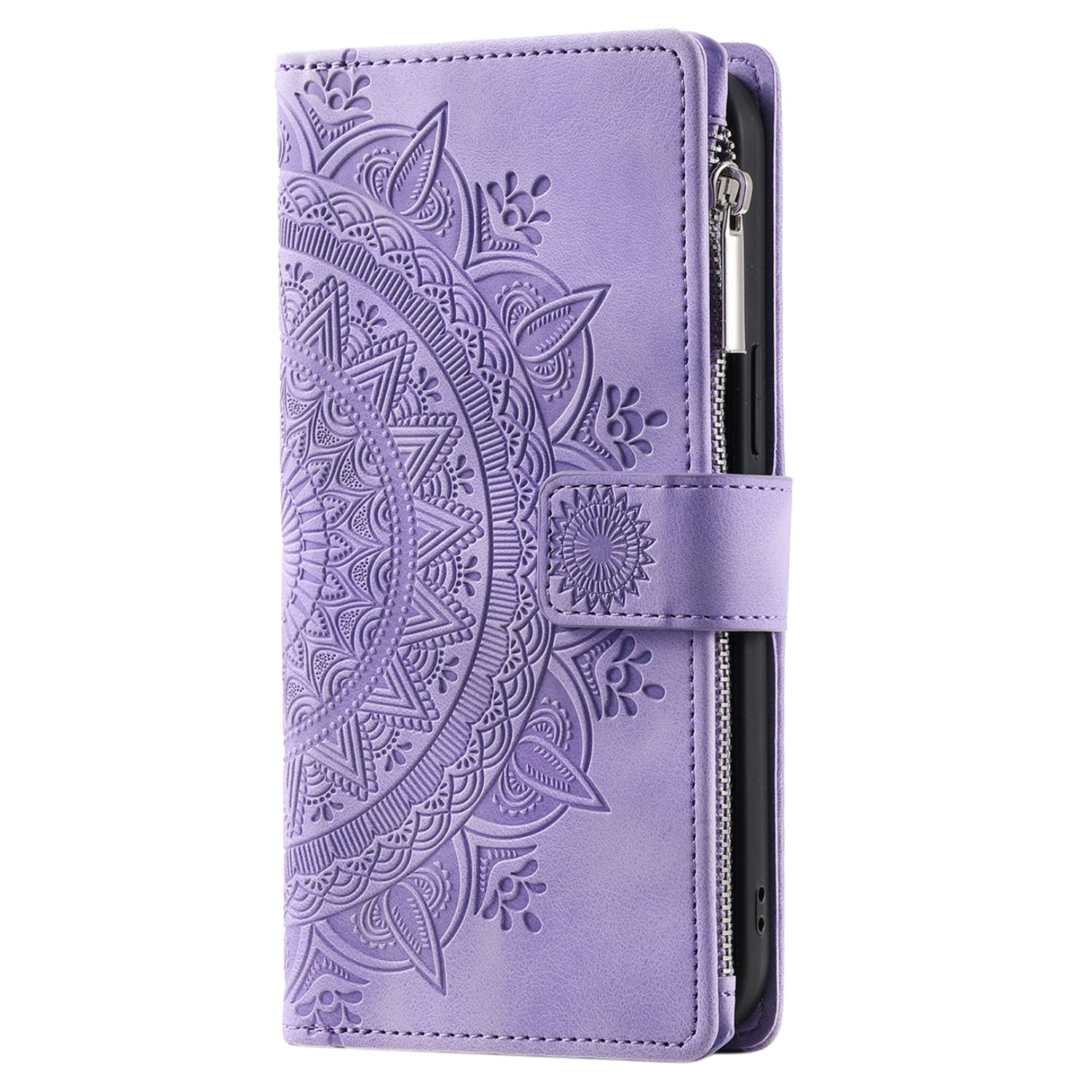 For Xiaomi Redmi Note 13 4G Case Mandala Imprinted Zipper Pocket Flip Leather Phone Cover with Strap For Xiaomi Redmi Note 13 4G Case Mandala Imprinted Zipper Pocket Flip Leather Phone Cover with Strap